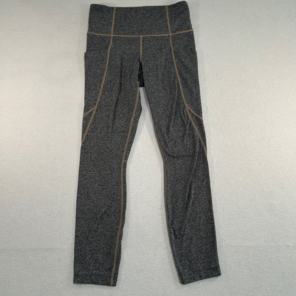 Athleta Leggings Women XS Gray Heathered High Rise Pocket Salutation Stash